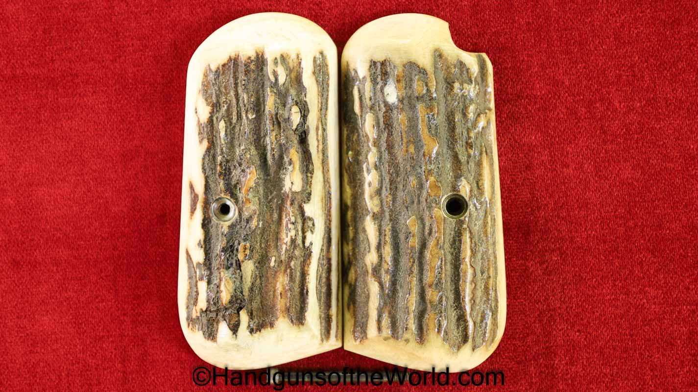 Colt, 1903-1908, Stag, Grips, Stag-Grips, Stag Grips, Grip, American, America, USA, Genuine, Automatic, Pistol, Set, Pair, Original, Collectible, 1903, 1908