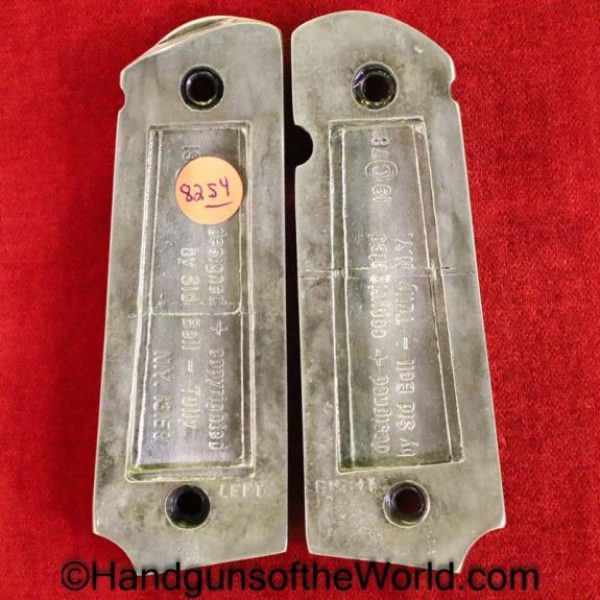 Colt, 1911, Government Model, Pewter, Mexican, Motif, Grips, Grip, Collectible, Government, Model, 1911A1, Silver, Mexico, Coat of Arms, Pair, Set