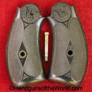 S&W, I-Frame, Revolver, Grips, I, Frame, Hard Rubber, New Departure, Safety Hammerless, 38DA, Original, Collectible, Rubber, Smith and Wesson