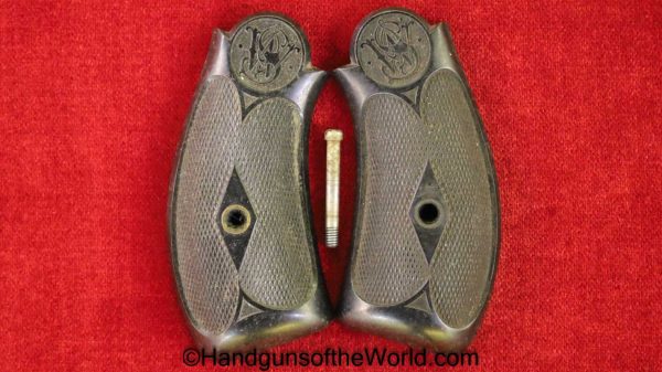 S&W, I-Frame, Revolver, Grips, I, Frame, Hard Rubber, New Departure, Safety Hammerless, 38DA, Original, Collectible, Rubber, Smith and Wesson