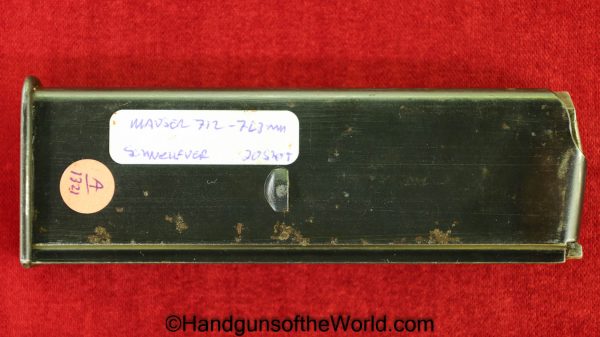 Mauser, 712, Schnellfeuer, 7.63mm, 20 Round, Magazine-Clip, M712, Magazine, Mag, Clip, Original, Collectible, German, Germany, 7.63, 20, Round, Rd