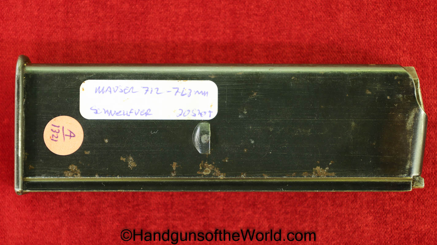 Mauser, 712, Schnellfeuer, 7.63mm, 20 Round, Magazine-Clip, M712, Magazine, Mag, Clip, Original, Collectible, German, Germany, 7.63, 20, Round, Rd