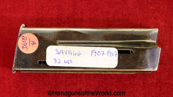Savage, 1907, 1917, .32, Magazine, Clip, Mag, Original, Collectible, Handgun, Pistol, Americana, American, America, USA, 32, 7.65, acp, auto, 7.65mm