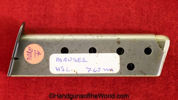 Mauser, HSc, 7.65mm, WWII, era, Magazine, Clip, Mag, Original, Collectible, WW2, Handgun, Pistol, German, Germany, Hand gun, 32, .32, acp, auto, 7.65
