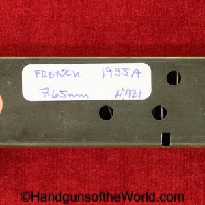French, 1935A, 7.65mm, Magazine, Clip, Mag, Original, Collectible, 1935-A, 1935 A, 1935.A, 1935, A, France, Handgun, Pistol, 7.65, Longue, Long, 32, .32
