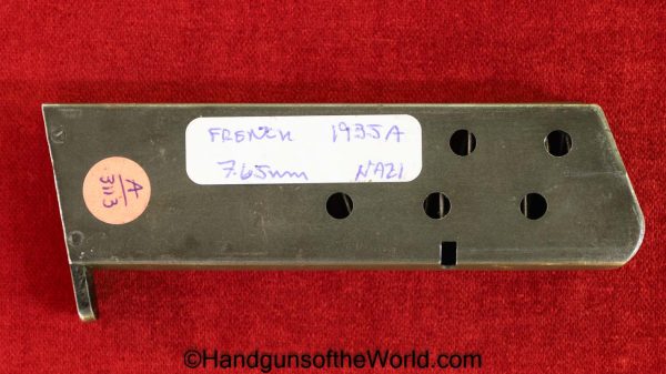 French, 1935A, 7.65mm, Magazine, Clip, Mag, Original, Collectible, 1935-A, 1935 A, 1935.A, 1935, A, France, Handgun, Pistol, 7.65, Longue, Long, 32, .32