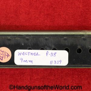 Walther, P-38, 9mm, Magazine, Clip, Mag, Original, Collectible, German, Germany, WWII, WW2, P38, P.38, P 38, Handgun, Pistol, E359, E/359, Hand gun