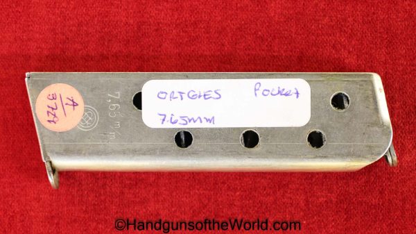 Ortgies, Pocket, 7.65mm, Magazine, Clip, Mag, Original, Collectible, 7.65, German, Germany, Handgun, Pistol, acp, auto, 32, .32, Hand gun, Vintage