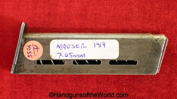 Mauser, 1914, 7.65mm, Magazine, Clip, Mag, Original, Collectible, German, Germany, Handgun, Pistol, 32, .32, Magazine-Clip, 7.65, acp, auto