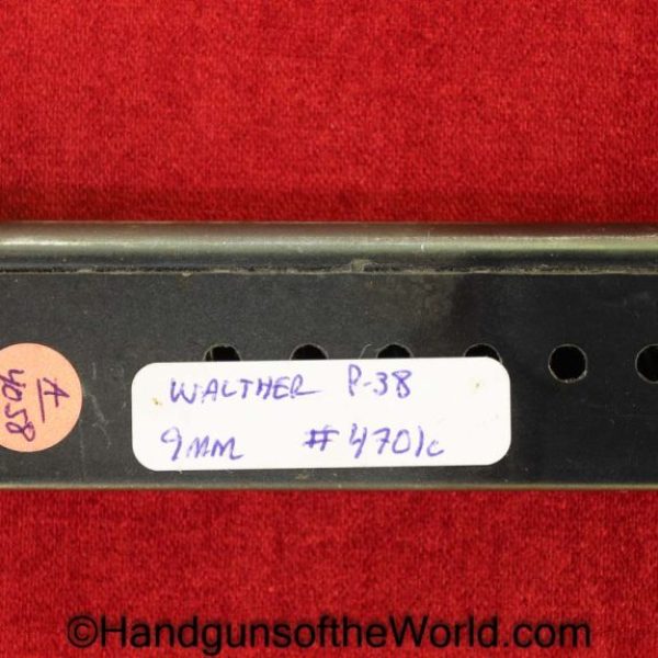 Walther, P-38, 9mm, #4701c, Magazine, Clip, Mag, Original, Collectible, 4701c, German, Germany, WWII, WW2, P38, P.38, P 38, Handgun, Pistol, 4701, c