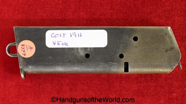 Colt, 1911, .45acp, Lanyard Loop, Magazine, Clip, Mag, Original, Collectible, Handgun, Pistol, Hand gun, 45, .45, acp, auto, American, Americana, USA