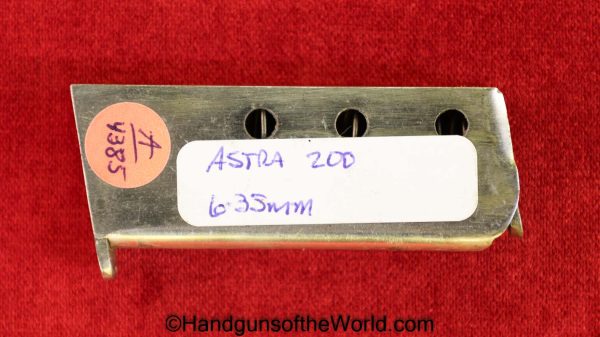 Astra, 200, 6.35mm, Magazine, Clip, Mag, Original, Collectible, Spain, Spanish, Handgun, Pistol, 6.35, 25, .25, acp, auto, VP, Vest Pocket, Firecat