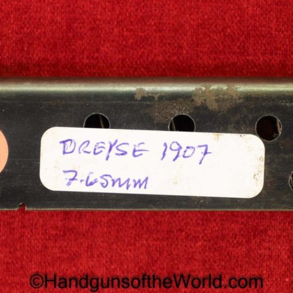 Dreyse, 1907, 7.65mm, Magazine, Clip, Mag, Original, Collectible, German, Germany, 32, .32, acp, auto, Model, Handgun, Hand gun, Pistol, Real, Vintage