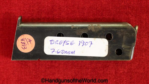 Dreyse, 1907, 7.65mm, Magazine, Clip, Mag, Original, Collectible, German, Germany, 32, .32, acp, auto, Model, Handgun, Hand gun, Pistol, Real, Vintage