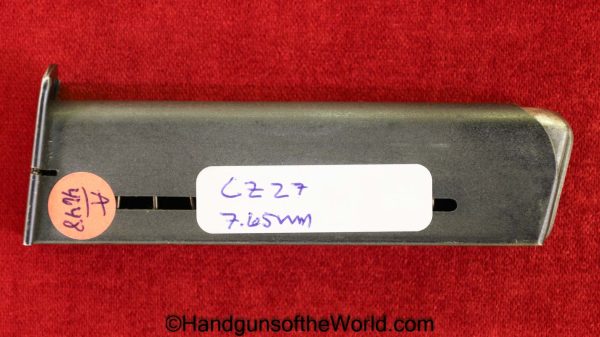 CZ-27, 7.65mm, Magazine, Clip, Mag, Original, Collectible, CZ, 27, CZ27, CZ 27, 7.65, 32, .32, acp, auto, Handgun, Pistol, WWII, WW2, German, Germany