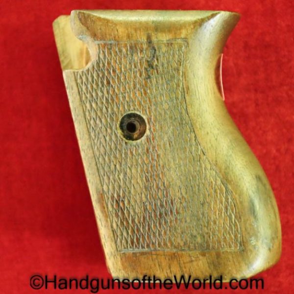 Mauser, 1934, Grips, Grip, 1 Piece, German, Germany, Handgun, Pistol, Hand gun, Vintage, 7.65, 7.65mm, 32, .32, Wood, Wooden, Walnut, Checkered