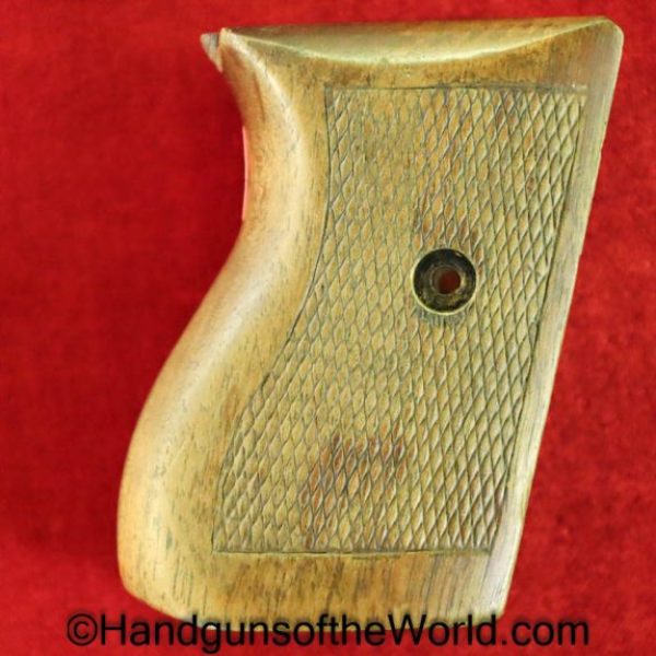 Mauser, 1934, Grips, Grip, 1 Piece, German, Germany, Handgun, Pistol, Hand gun, Vintage, 7.65, 7.65mm, 32, .32, Wood, Wooden, Walnut, Checkered