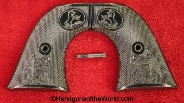 Colt, SAA, Single Action Army, 3rd, Third, Gen, Grips, Grip, Original, USA, America, American, Handgun, Hand gun, Revolver, Plastic, Black, Eagle, Motif