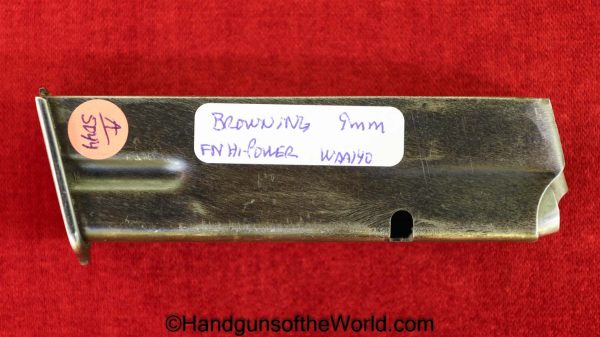 Browning, FN, High Power, 9mm, German, WWII, Magazine-Clip, Magazine, Mag, Clip, Original, Collectible, WW2, Germany, WaA140, WaA 140, Handgun, Pistol