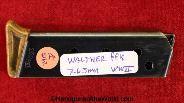 Walther, PPk, 7.65mm, Finger Extension, Magazine, Clip, brown, Bakelite, Mag, Original, Collectible, WWII, WW2, German, Germany, 7.65, 32, .32, acp, auto