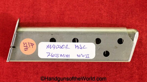 Mauser, HSc, 7.65mm, WWII, era, Magazine, Clip, Mag, Original, Collectible, WW2, Handgun, Pistol, German, Germany, Hand gun, 32, .32, acp, auto, 7.65