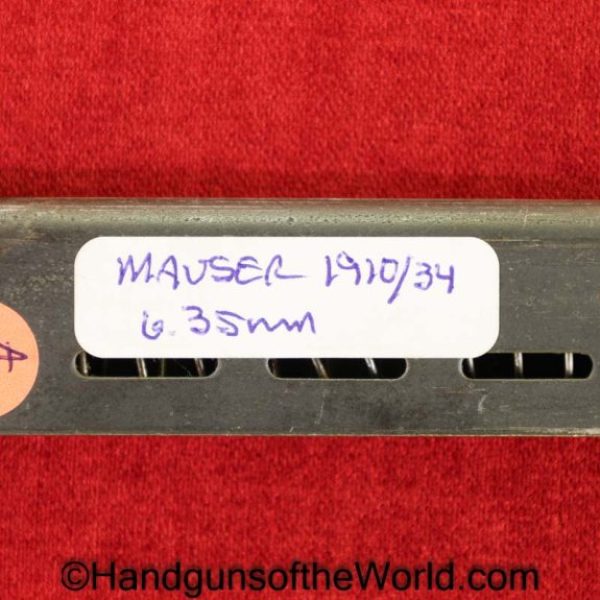 Mauser, 1910/34, 6.35mm, Magazine-Clip, Mag, Magazine, Clip, Original, Collectible, German, Germany, Handgun, Pistol, C&R, Collectible, 1910, 34, 6.35, 25