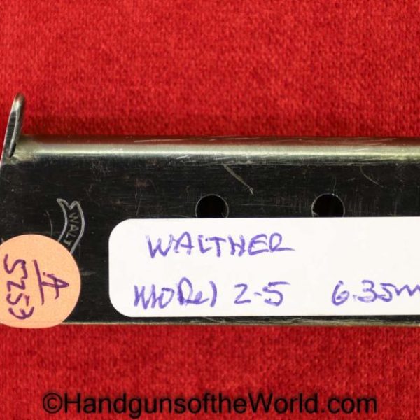 Walther, Model 5, 6.35mm, Magazine, Clip, Mag, Original, Collectible, Model, 2, Model, 2, 5, V, II, German, Germany, Handgun, Pistol, 6.35, 25, .25, acp