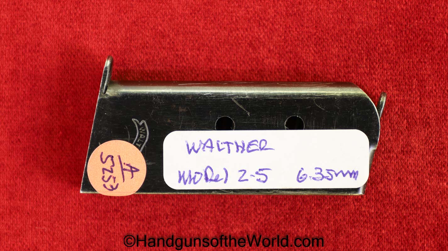 Walther, Model 5, 6.35mm, Magazine, Clip, Mag, Original, Collectible, Model, 2, Model, 2, 5, V, II, German, Germany, Handgun, Pistol, 6.35, 25, .25, acp