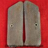 Colt, Woodsman, 1st Issue, Grips, Early, Checkered, walnut, Wood, with diamond cut around the screws, Diamond cut, Original, Collectible, First, Issue, Type