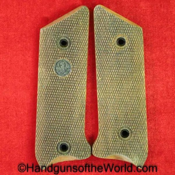 Ruger, MK IV, Grips, checkered, walnut, medallion, Wood, Wooden, Mark 4, Mark IV, Mk4, Mk 4, Mk.4, Mk. 4, MkIV, Mk IV, Mk.IV, Mk. IV, Grip, Pair, Set