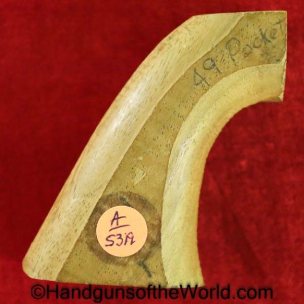 Colt, 1849, Pocket, Revolver, Grips, Grip, Repro, Reproduction, American, Americana, Wood, Wooden, Walnut, Classic, Newer, USA, US, Handgun, Hand gun