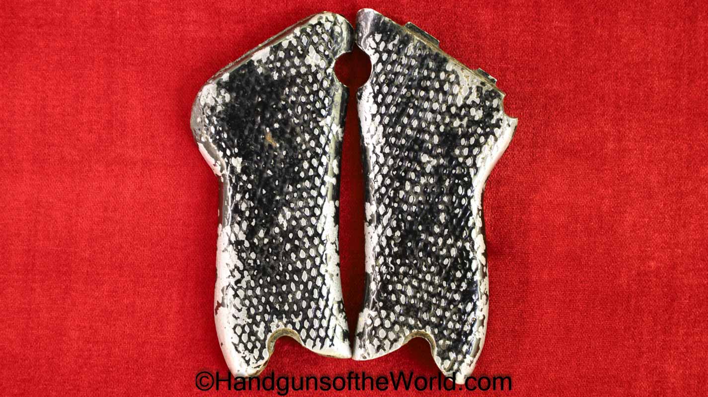 Luger, P.08, Grips, Aluminum, checkered, painted, black, P08, P-08, P 08, Handgun, Pistol, Hand gun, German, Germany, Odd, Unique, Oddity