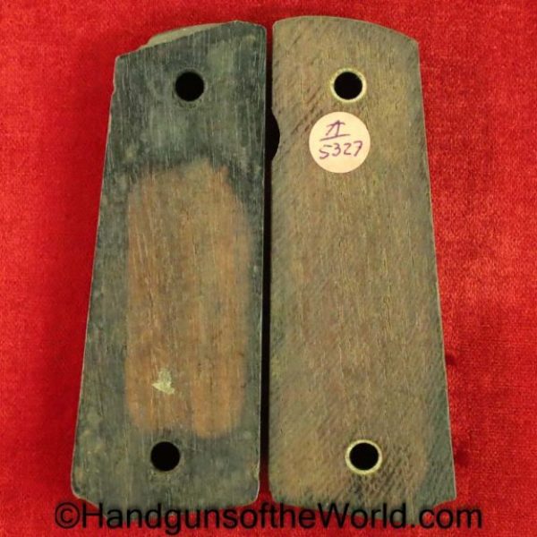 Colt, 1911, Double Diamond, Grips, Checkered, walnut, Wood, Wooden, Original, Collectible, Double, Diamond, Government, 45, .45, 1911A1, Real, Vintage, Old
