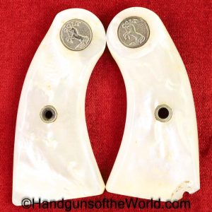 Colt, Police Positive, Pearl, Grips, Grip, USA, America, American, Handgun, Hand gun, Revolver, Mother of Pearl, Police, Positive, Set, Pair, Vintage, USA