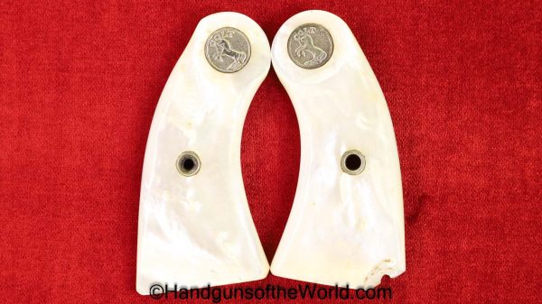 Colt, Police Positive, Pearl, Grips, Grip, USA, America, American, Handgun, Hand gun, Revolver, Mother of Pearl, Police, Positive, Set, Pair, Vintage, USA