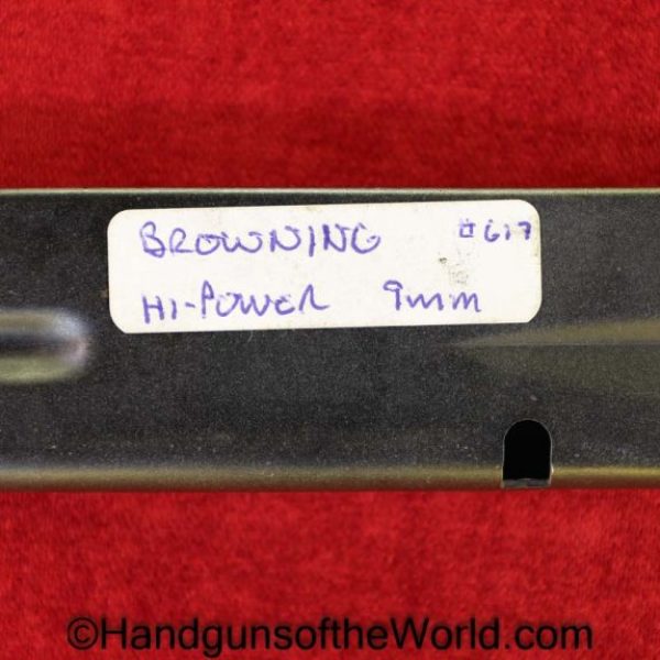 Browning, FN, Hi-Power, 9mm, Magazine-Clip, Early, Post War, #619, 619, High Power, Hi Power, Original, Collectible, Magazine, Mag, Clip, Post-War