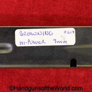 Browning, FN, Hi-Power, 9mm, Magazine-Clip, Early, Post War, #619, 619, High Power, Hi Power, Original, Collectible, Magazine, Mag, Clip, Post-War