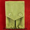 Colt, 1911, Mills, Double, Eagle Snap, Magazine, Pouch, green, canvas, brass, snaps, ink stamped, Mills, 1913, Original, Collectible, Dated, WWI, WW1