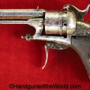 Chamelot & Delvigne, Double Action, Pinfire, Revolver, 7.5mm, 7.5, Chamelot, Delvigne, DA, Handgun, Collectible, Antique, Non-FFL, Non FFL, Pin fire