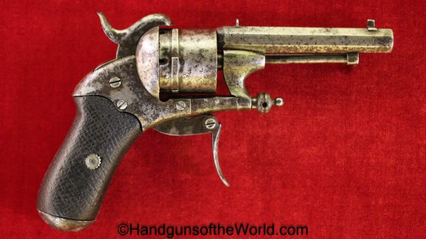 Chamelot & Delvigne, Double Action, Pinfire, Revolver, 7.5mm, 7.5, Chamelot, Delvigne, DA, Handgun, Collectible, Antique, Non-FFL, Non FFL, Pin fire