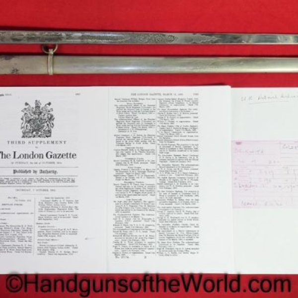 Wilkinson, Infantry, Sword, with Boer War Provenance, 1897, William Malebisse Beckwith, Oxford University Volunteers, original, collectible, with Provenance