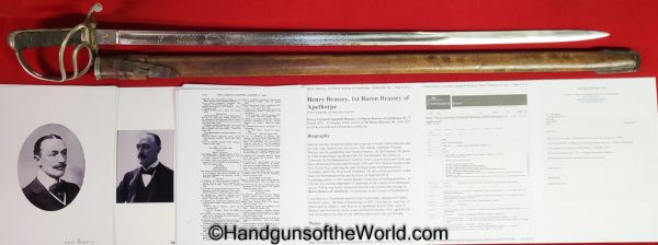 Wilkinson, Calvary, Sword, with Provenance, Henry Leonard Campbell Brassey, West Kent Yeomanry, Brassey, Original, Collectible, British, English, 1892