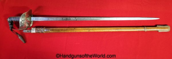 Wilkinson, Regulation, Sword, with Provenance, 1909, John Fagan Nugent, Nugent, Original, Collectible, British, English, Punjab, 28th, WWI, WW1