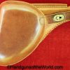 Nambu, Type 26, Revolver, Holster, Outstanding, tan, leather, clamshell, pattern, late, steel, belt loops, Original, Collectible, Japan, Japanese, WWII, WW2