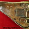 Nambu, Type 14, Holster, Brown, leather, clam shell, with brass fittings, Brass, Original, Collectible, Clamshell, WWII, WW2, Early, Japan, Japanese