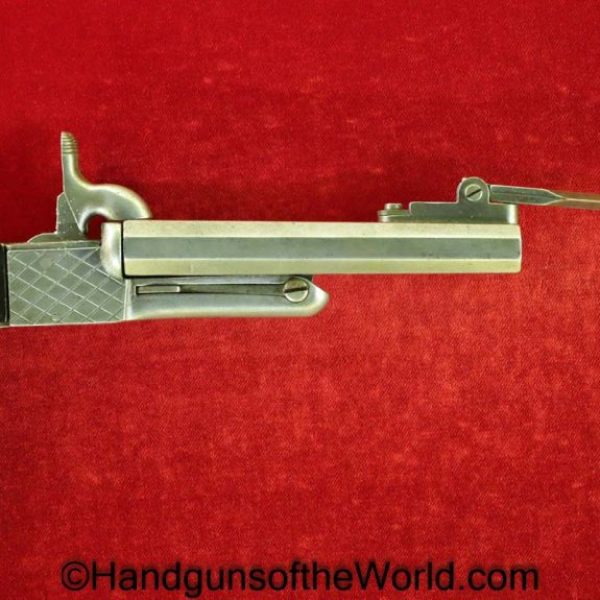 Pinfire, Double Barrel, Pistol, 9mm, with Flip Bayonet, with Bayonet, Bayonet, Handgun, Antique, Collectible, Non-FFL, Non FFL, SxS, Hand gun