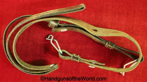 Swiss, Pistol, Holster, Shoulder Strap, Brown, leather, dated, 1945, Original, Collectible, Luger, Revolver, Switzerland, WWII, WW2, Hand gun