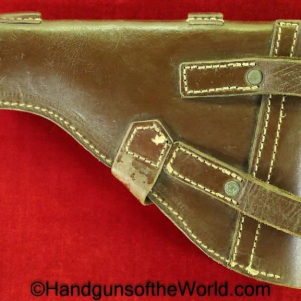 Tokarev, Polish, WZ-48, Holster, Brown, leather, with ink stamps, WZ48, WZ.48, WZ 48, Poland, Post War, Post-War, Cold War, Original, Collectible