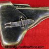 Walther, P-38, Holster, Dated 1943, Black, leather, hard shell, bdr 43, WaA86, bdr, 43, 1943, Original, Collectible, German, Germany, WWII, WW2, P38, P.38