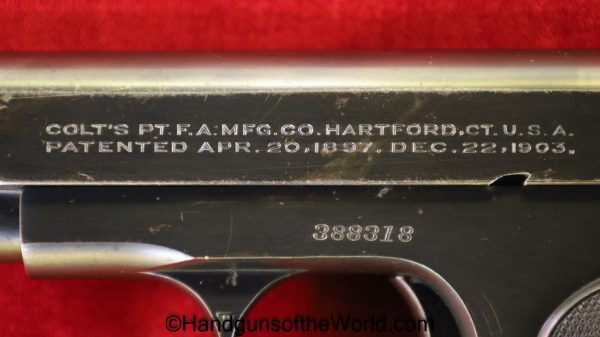 Colt, 1903, Hammerless, .32 acp, 1921, 32, .32, acp, auto, Pocket, Pocket Hammerless, Model, Handgun, Pistol, C&R, Collectible, 7.65, 7.65mm, Americana